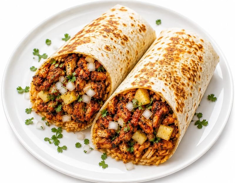 Seasoned Pork burritos
