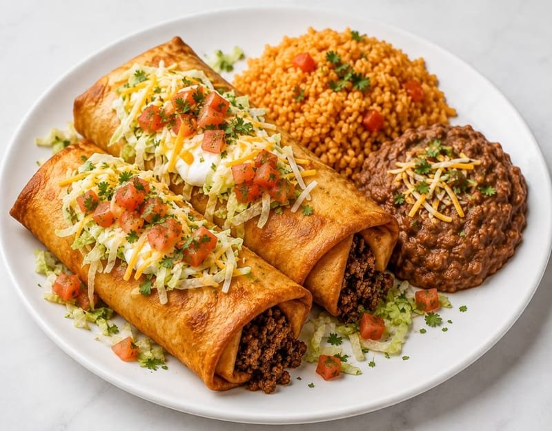 Ground Beef chimichangas