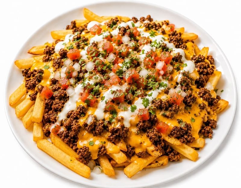 Papas Con Carne Molida french fries