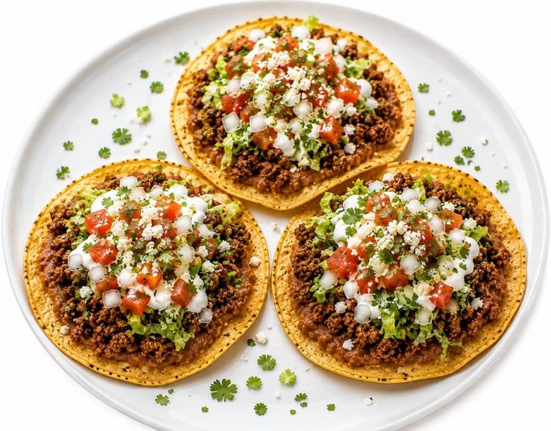 Ground Beef tostadas